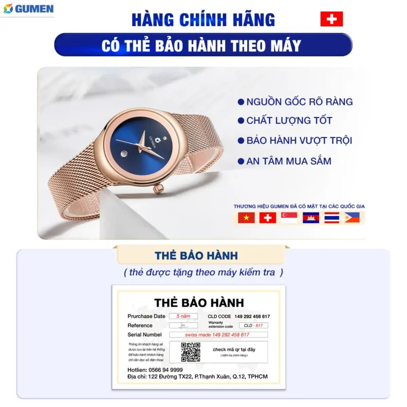 Đồng Hồ Đeo Tay Nữ Gumen Nf01