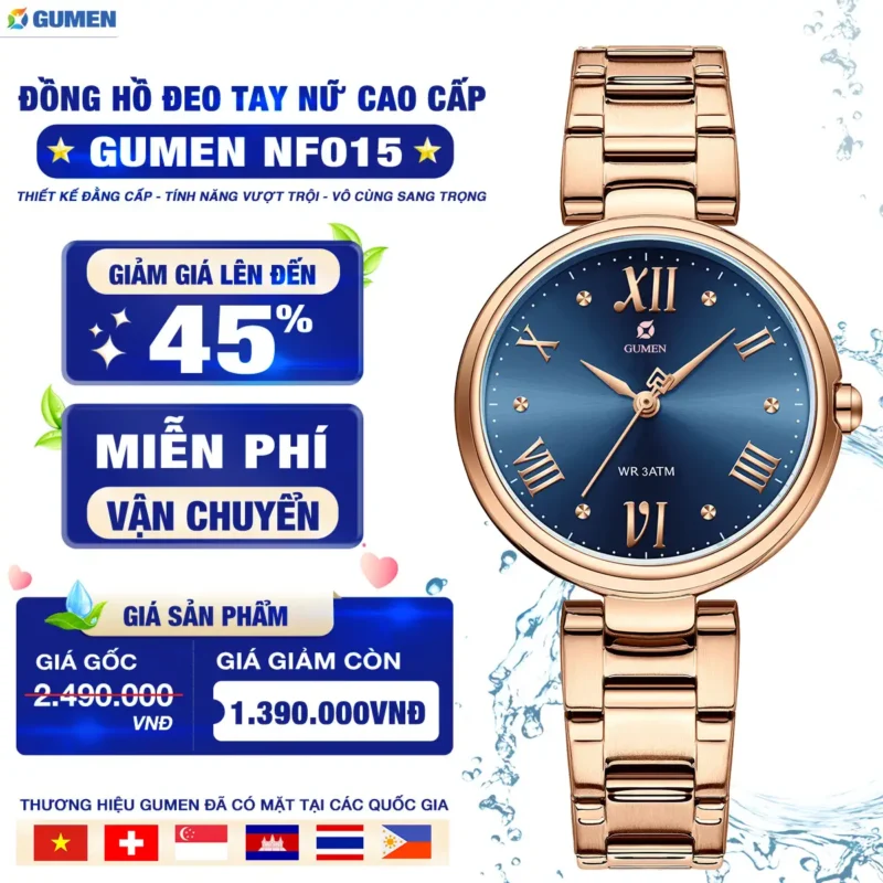 Đồng Hồ Đeo Tay Nữ Gumen Nf15